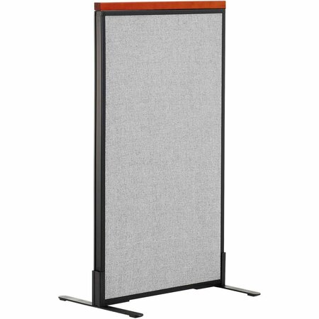 INTERION BY GLOBAL INDUSTRIAL Interion Deluxe Freestanding Office Partition Panel, 24-1/4inW x 43-1/2inH, Gray 694652FGY